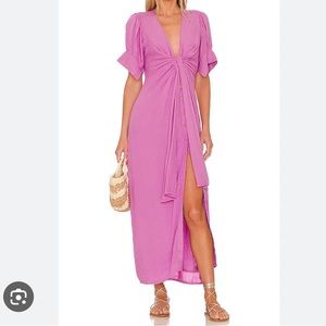 Free People Vintage Summer Midi Dress Orchid Rain Size Small